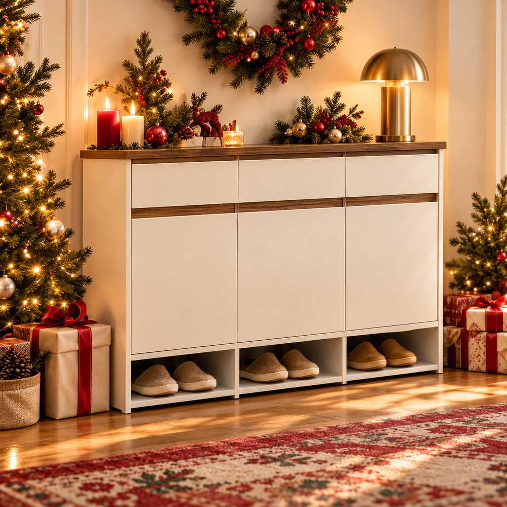Flat Front Shoe Cabinet